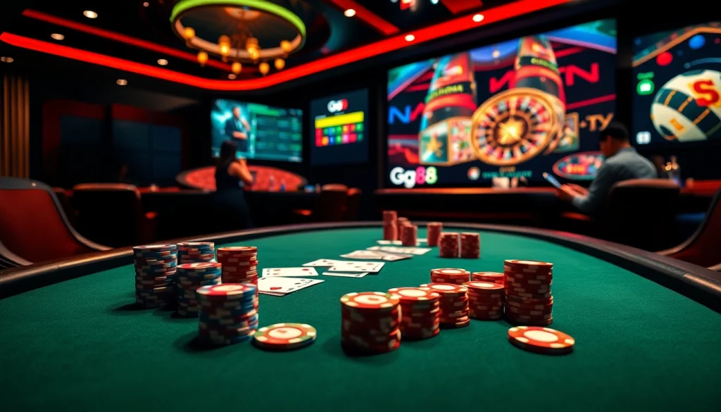 Experience the excitement of https://gg88.tech/ with dynamic poker action and a luxurious casino setting.