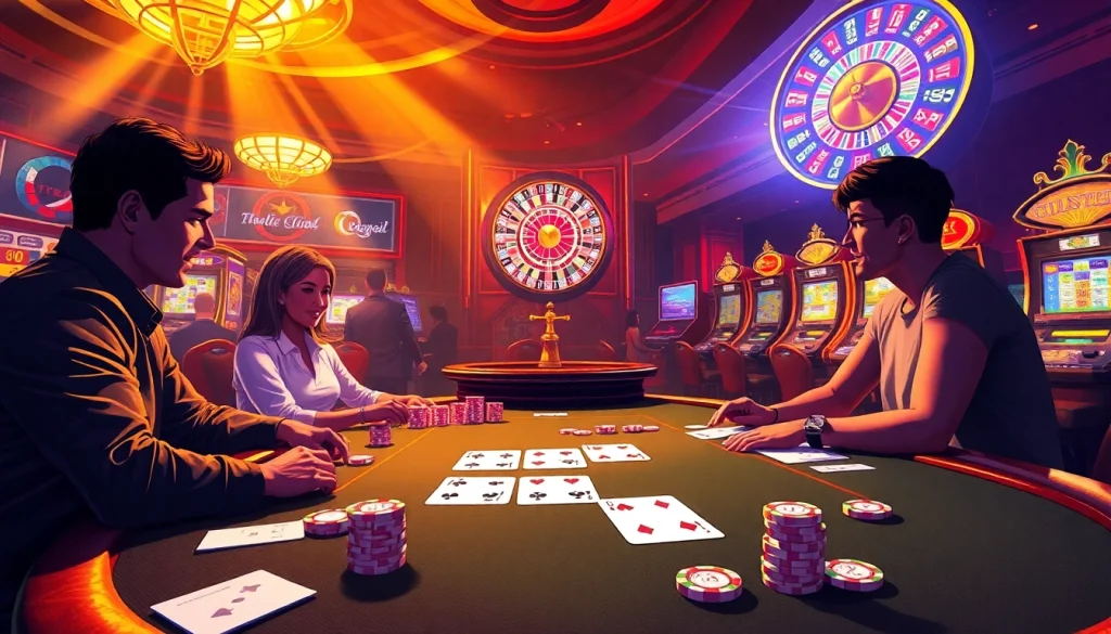 TR88 captivates gamblers at a lively poker table with colorful chips.